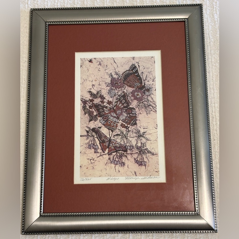“Wings” By Marilyn Salomon Limited Edition 73/825 Signed Batik Lithograph